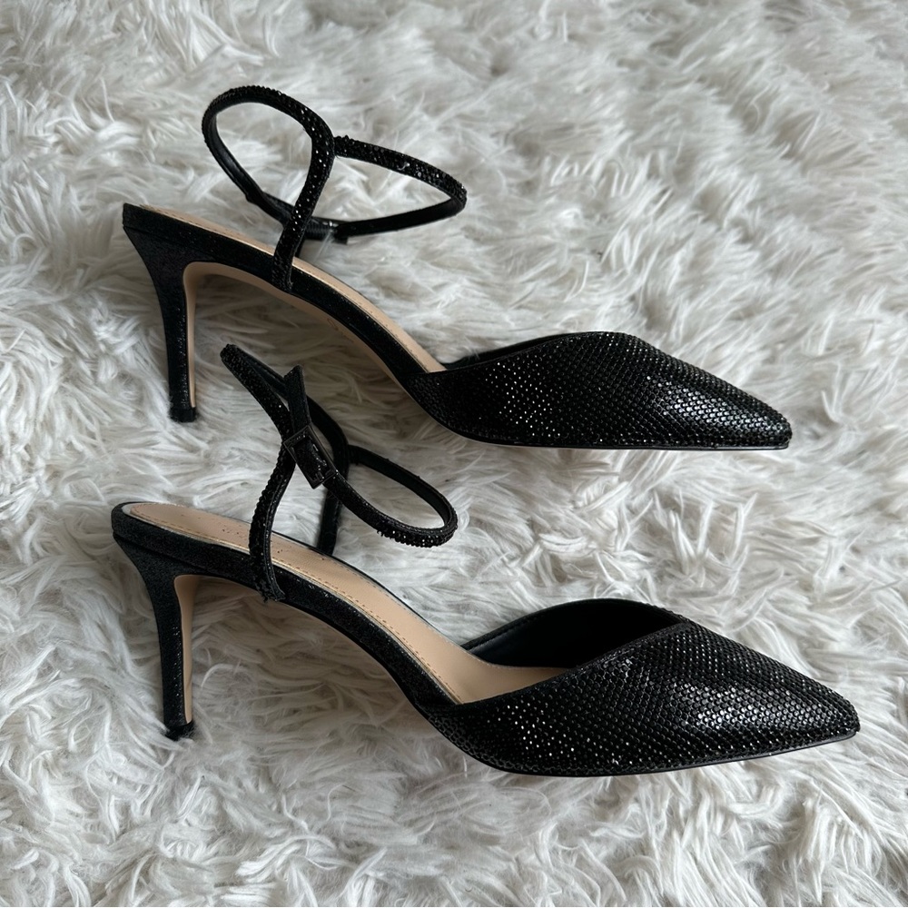Jewel Badgley Mischka Georgina Pumps Black New Size 7 - Picture 6 of 9